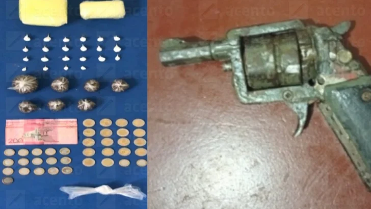 Policía detiene a joven con revólver y ocupa 490 gramos de presuntas drogas en Barahona