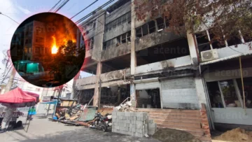 Del fuego a la construcción: sorprende rápido inicio de trabajos en edificio incendiado frente a la UASD