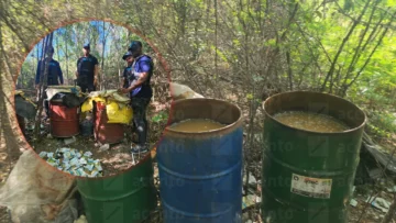 Desmantelan laboratorio clandestino con más de 10,000 litros de presunto alcohol adulterado en Azua