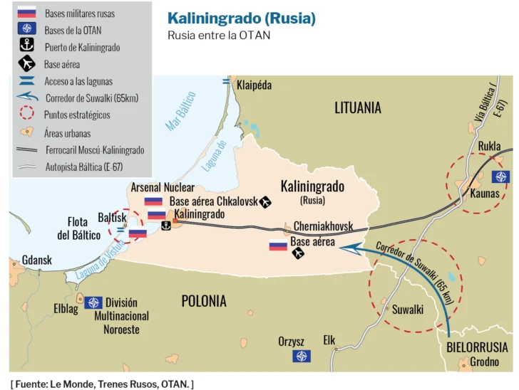 Rusia amenaza con armas nucleares si OTAN intenta aislar Kaliningrado