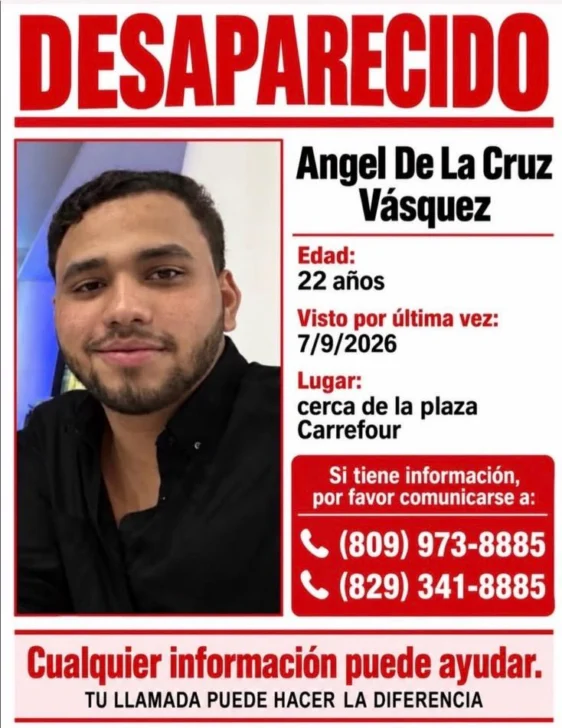Buscan a Ángel de la Cruz Vásquez, joven reportado como desaparecido