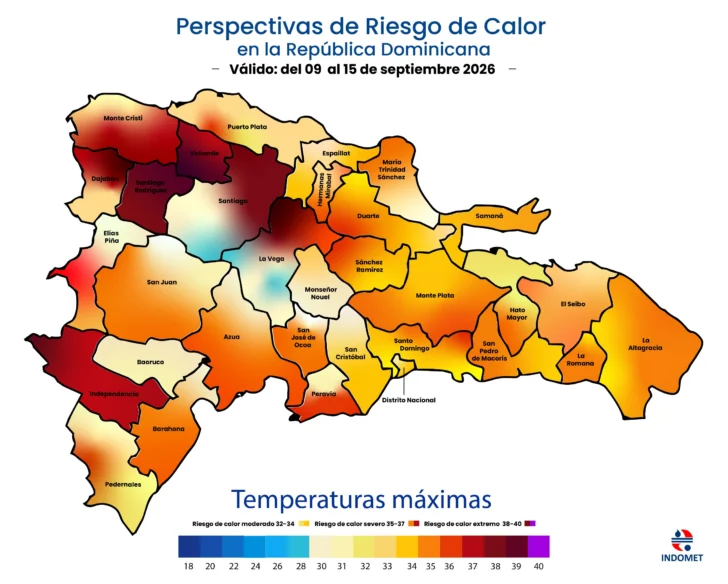 Calor severo a extremo se mantendrá en RD; Mao alcanzó 39.3 °C