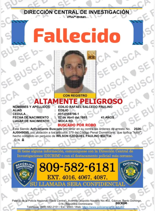 Muere en enfrentamiento con policías «Edilio manos rápida», buscado por robos