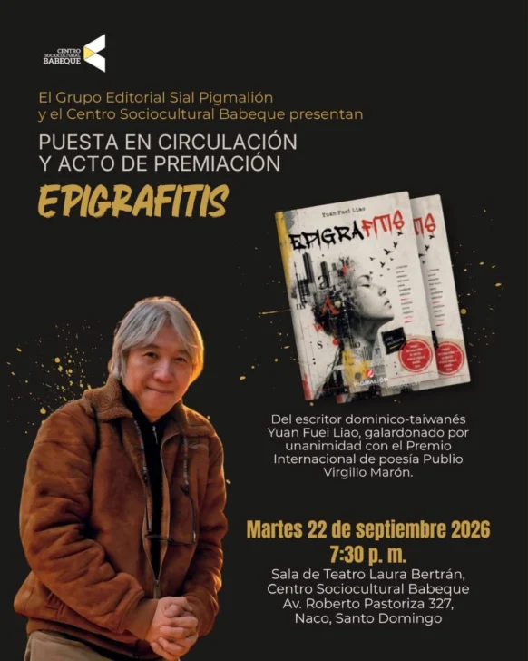 Yuan Fuei Liao presentará 'Epigrafitis' y recibirá el Premio Internacional de Poesía «Publio Virgilio Marón» 2026