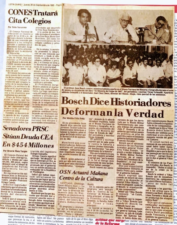Juan Bosch, los historiadores y la verdad del golpe de 1963 Juan Bosch, los historiadores y la verdad del golpe de 1963