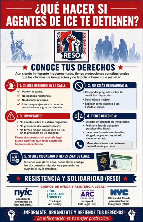 Difunden guía en español para migrantes sobre qué hacer ante detenciones de ICE Difunden guía en español para migrantes sobre qué hacer ante detenciones de ICE