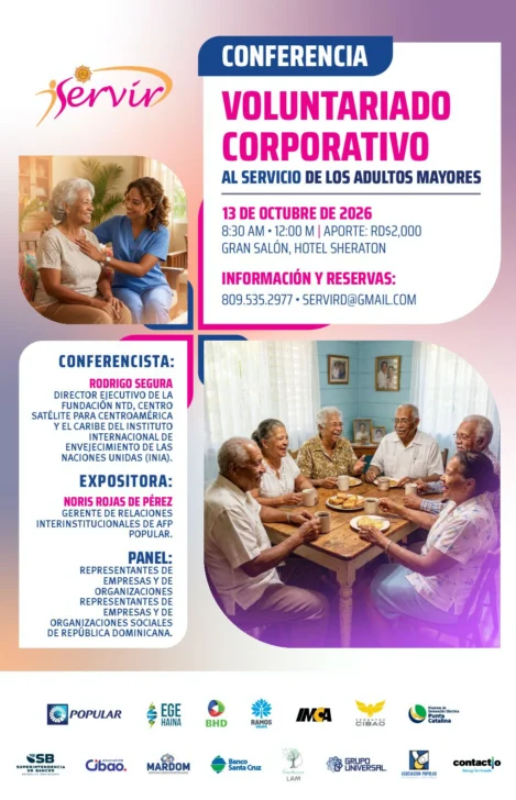 SERVIR-D realizará conferencia-taller sobre voluntariado corporativo a favor de adultos mayores