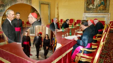 Abinader y secretario de Estado de la Santa Sede abordan crisis de Haití y panorama internacional