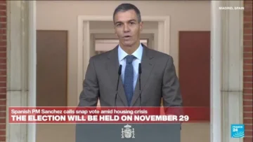 Pedro Sánchez anuncia elecciones anticipadas en España para el 29 de noviembre