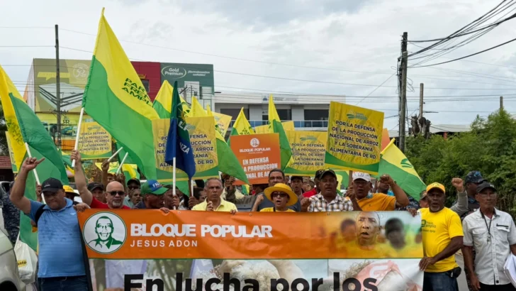 Frente Amplio protesta en Nagua contra eliminación de protección arancelaria al arroz Frente Amplio protesta en Nagua contra eliminación de protección arancelaria al arroz