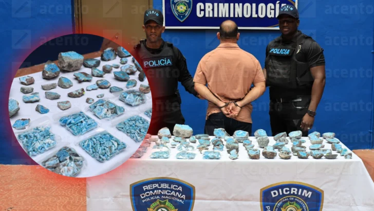 Policía recupera en allanamiento mercancía de larimar valorada en RD$1.5 millones