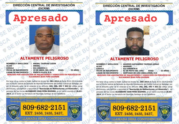 ¡Se siguen entregando de manera voluntaria! PN recibe a dos hombres buscados por homicidio ocurrido en 2014 en Santiago