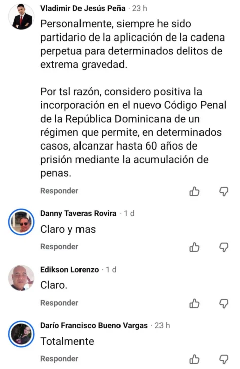 ¿Qué opinan los lectores de Acento sobre el cúmulo de penas establecido en el nuevo Código Penal?