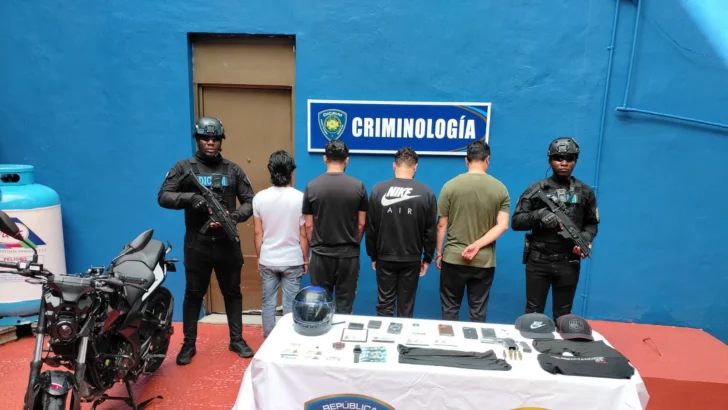 Arrestan a cuatro colombianos por robos a mano armada en el Distrito Nacional