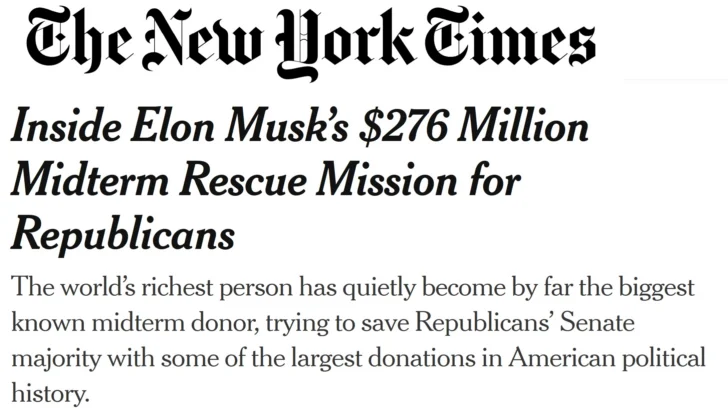Multimillonario Elon Musk desembosa $ 276 millones para que republicanos financien elecciones de medio término