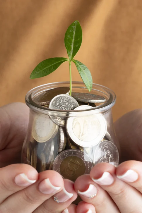 person-holding-jar-coins-hands-485x728 ahorro