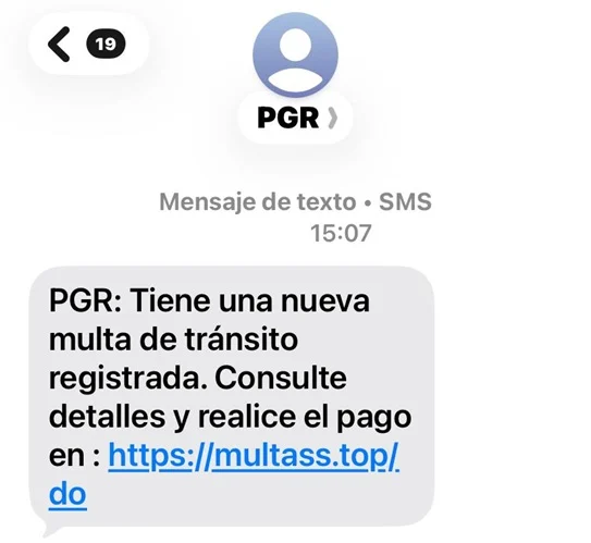 La Digesett alerta sobre mensajes fraudulentos con supuestas multas de tránsito